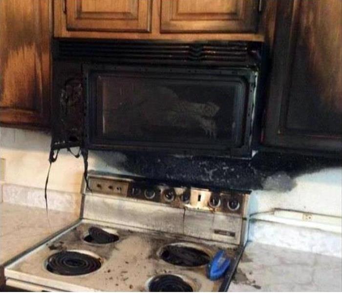 Stove with burn Microwave 